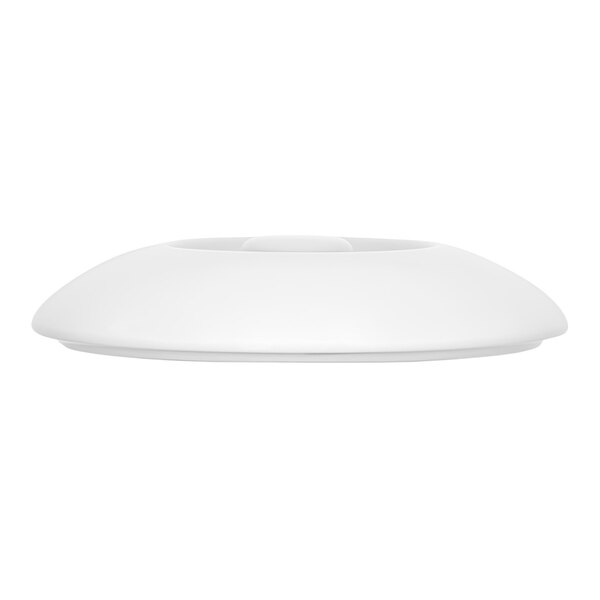 A white rectangular Bauscher porcelain lid with a round handle.