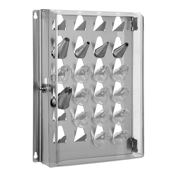 A metal box with holes.