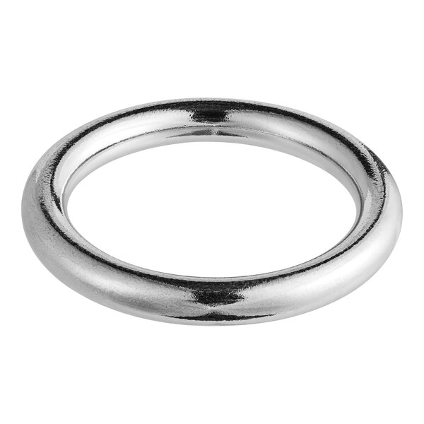 A Waterloo brass hold-down ring with a plain edge on a white background.