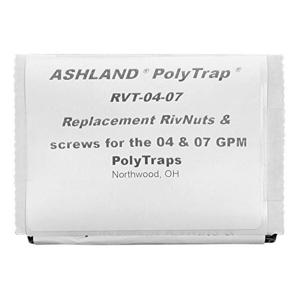 A white package for an Ashland PolyTrap RivNut Repair Kit with black text.
