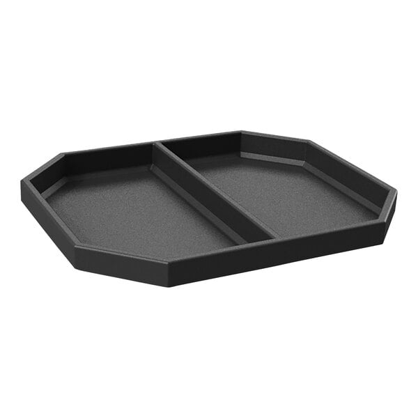 A black plastic Borray bin top with two compartments.