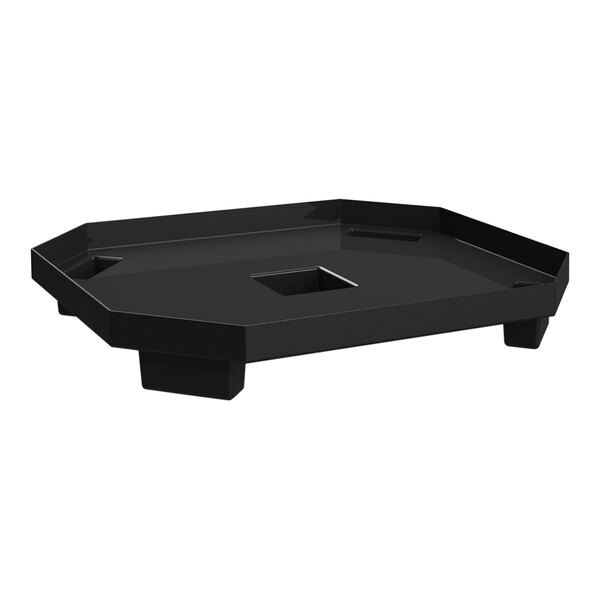 A black rectangular Borray bin base with 4 legs.