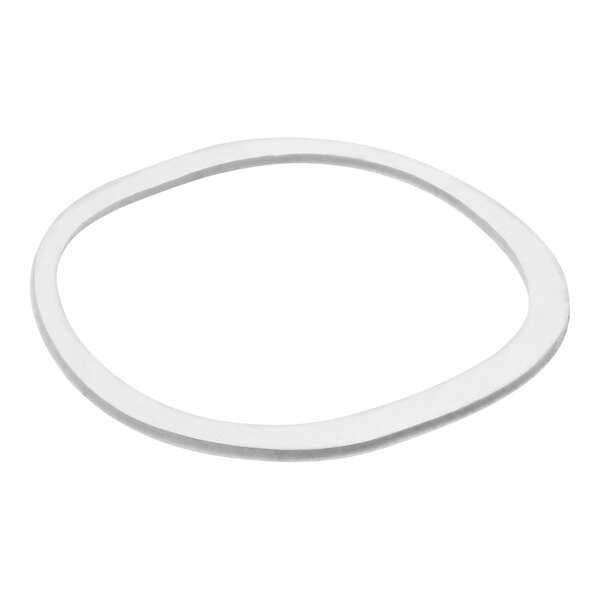 A white oval shaped plastic ring.