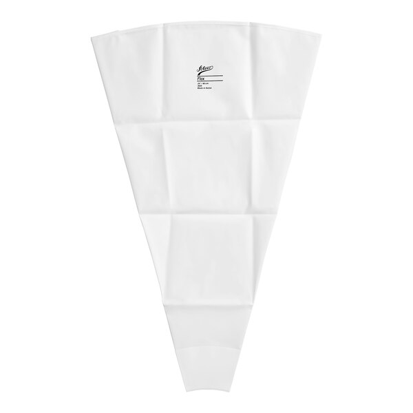 A white plastic bag with black text that reads "Ateco Flex Polyurethane Coated Pastry Bag"