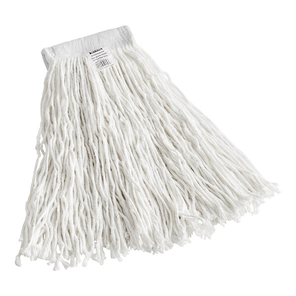 A white Lavex mop head with a 5" headband.
