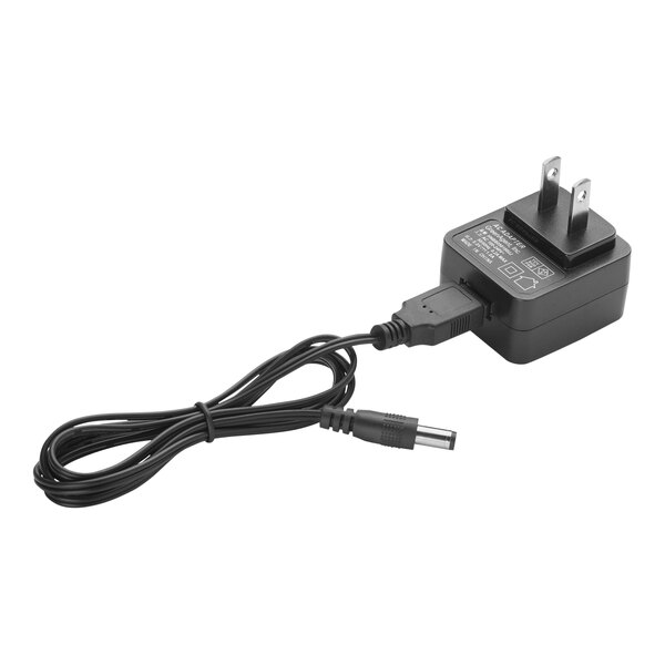 A black Hollowick V12 USB power cord with a plug.