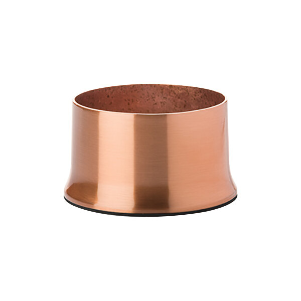A close-up of a Hollowick Satin Copper base.