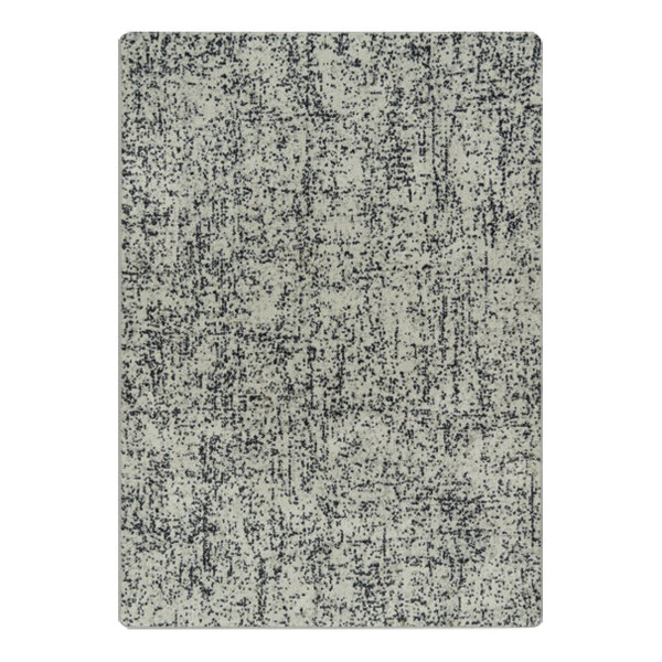 A gray and white Joy Carpets Etched In Stone area rug with a pattern.