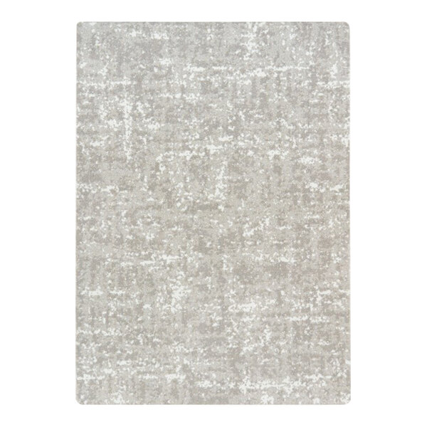 A close-up of a gray Joy Carpets WorkSpace area rug with a white background.