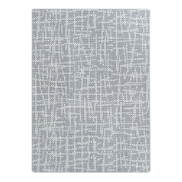 A close-up of a grey and white Cloudy patterned area rug.
