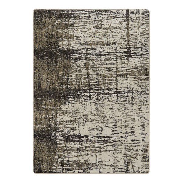 A Joy Carpets Coastal Canvas area rug with a beige and brown pattern.