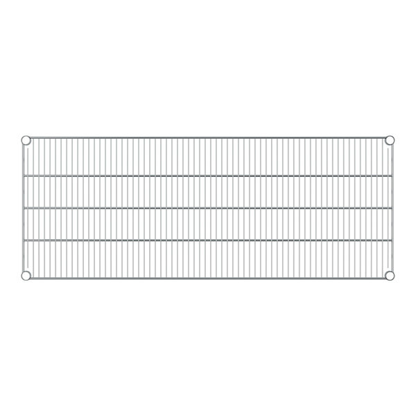 A rectangular metal rack with holes.