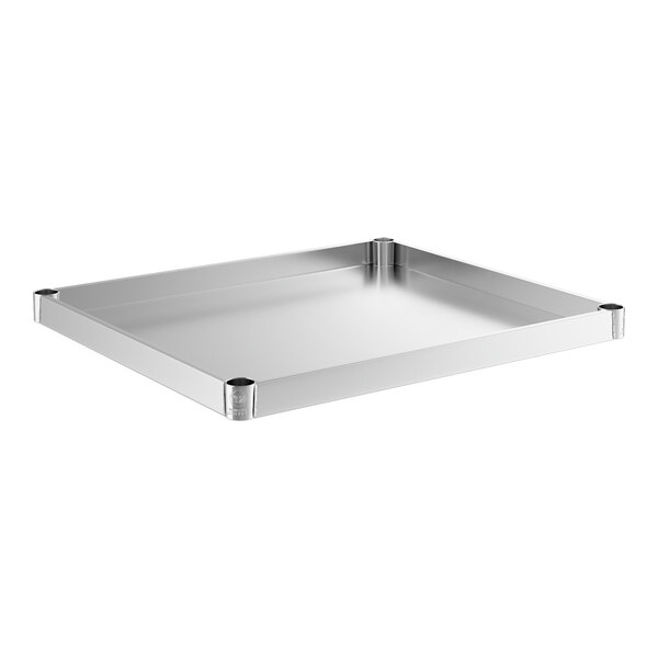 A Regency stainless steel solid shelf.