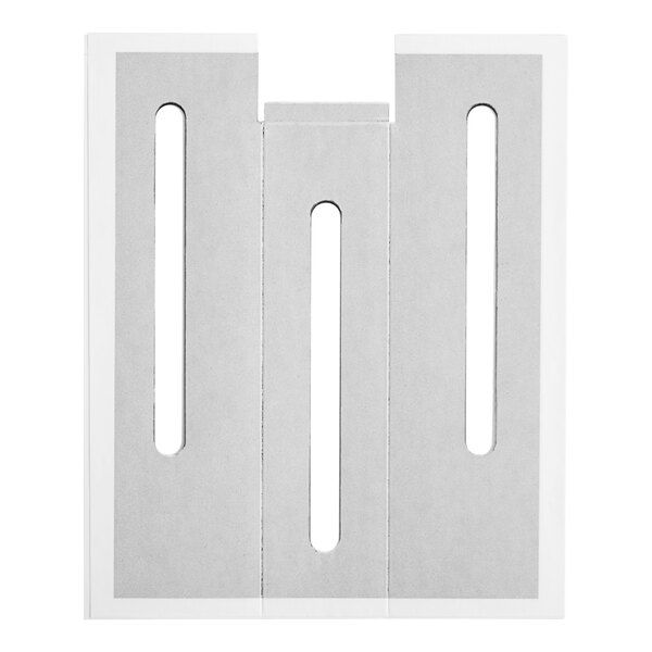 A white rectangular Lavex Zap N Trap glue board with holes in it.