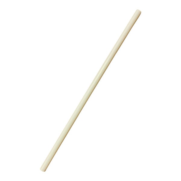 A natural unwrapped giant straw with a white background.