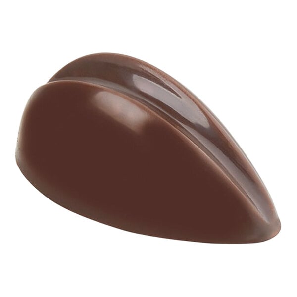 A Pavoni Praline candy mold with 21 egg-shaped cavities on a white background.