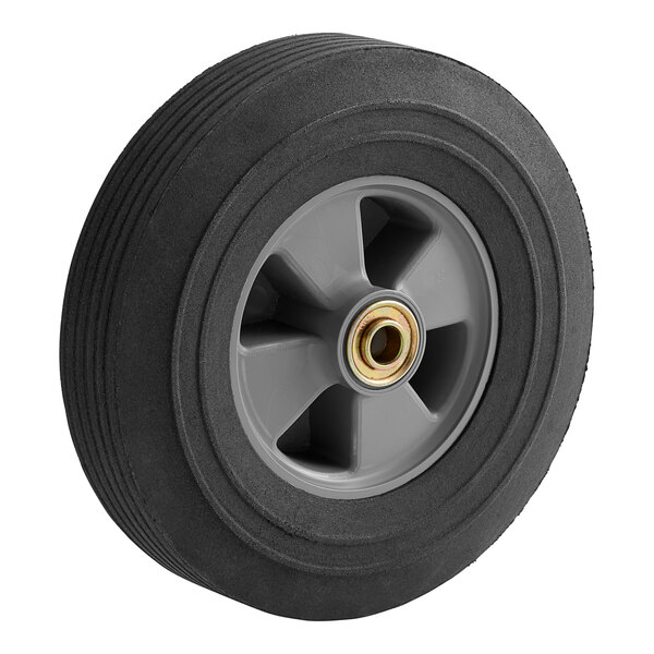 A black Lavex Ace-Tuf wheel with a metal center.