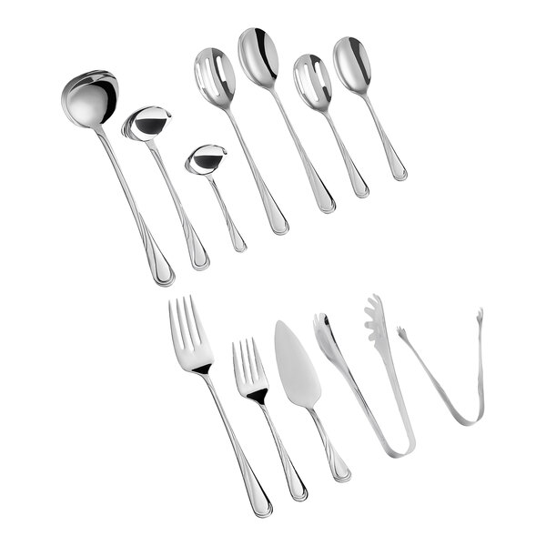 8-Piece Seafood Cocktail Fork Set - Stainless Steel Appetizer Forks, 8 Inch Mirror Polished
