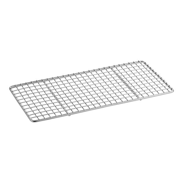 A Nemco stainless steel wire pan grate. A metal rack with a wire grid.