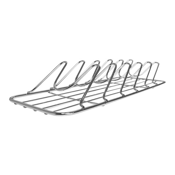 A stainless steel Nemco angled insert with six metal rods.