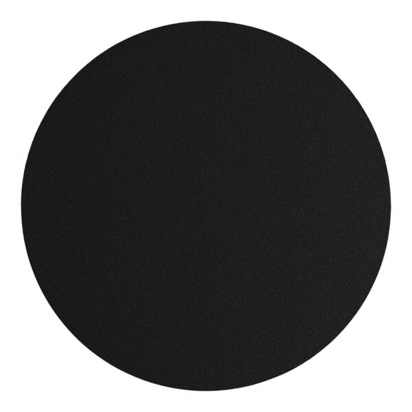 A white circle with a black border.