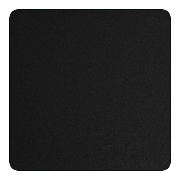 A red mahogany square table top with white border.