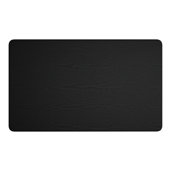 A black rectangular Lancaster Table & Seating table top.