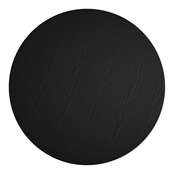 A black circle table top.