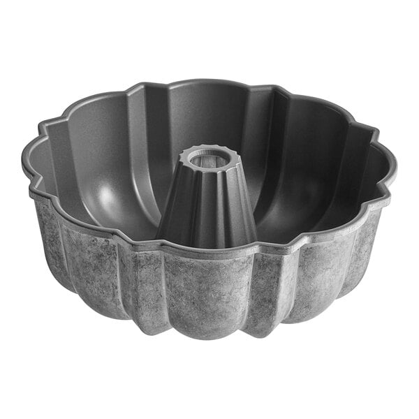 A close-up of the Nordic Ware Bundt cake pan with a ring inside.