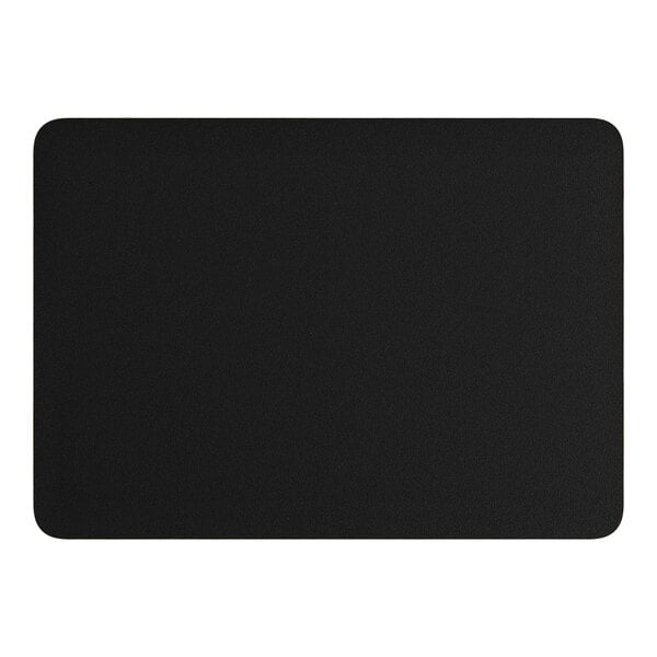 A black rectangular object with a white border.