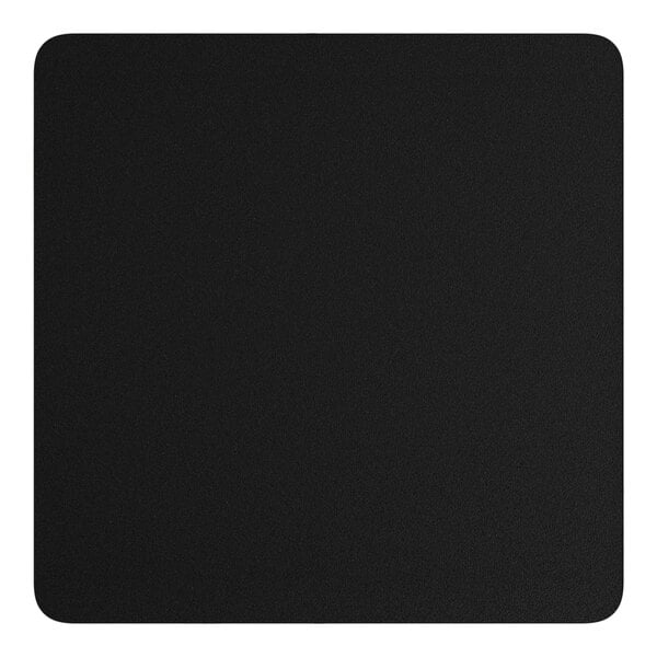 A black square object with a white background.