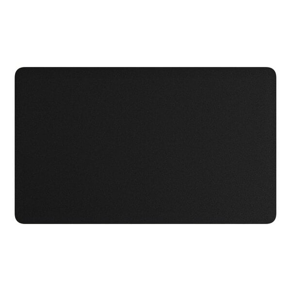 A black rectangular object with a white background.
