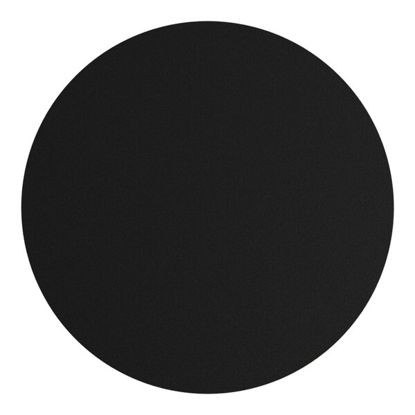 A white circle with black text.