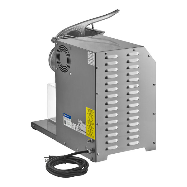 A white Estella electric hard cheese grater with a cord.