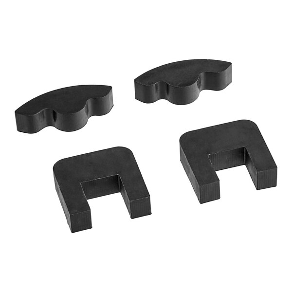 A black rubber block with a hole in it.