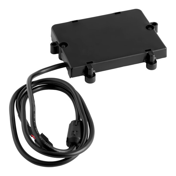 A black digital display unit with an attached cable, designed for the Avantco HWDD2.