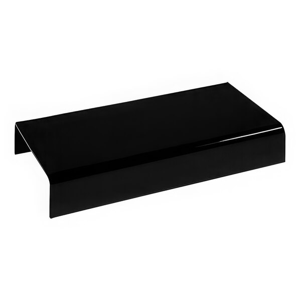 A black rectangular Dalebrook acrylic riser on a white background.