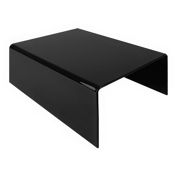 A black rectangular Dalebrook acrylic riser on a white background.