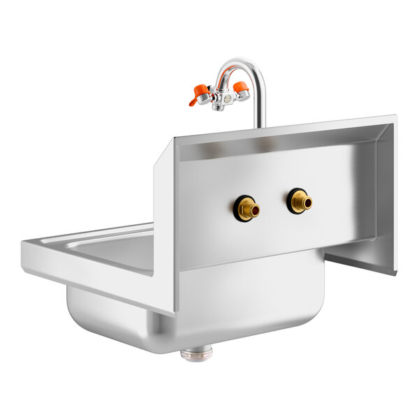 Regency 17" x 15" Wall Mounted Hand Sink with G1100 Eyewash Station