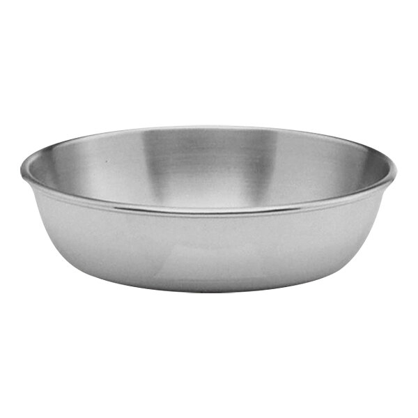 A stainless steel bowl for a chafing dish.
