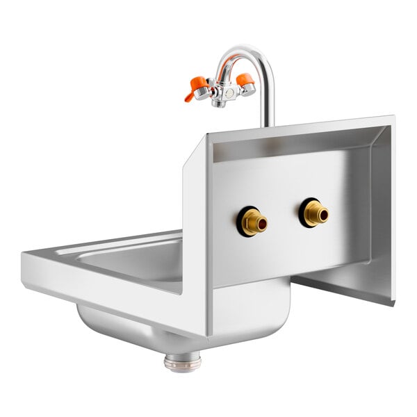 Regency 12" x 16" Wall Mounted Hand Sink with G1100 Eyewash Station