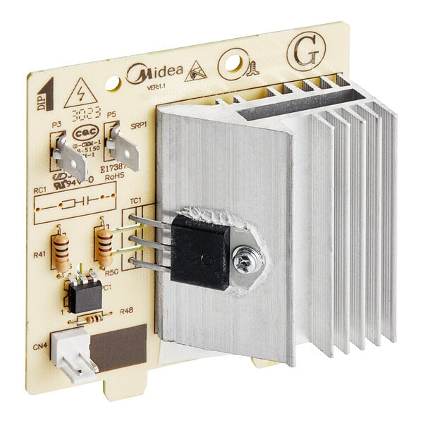A Solwave PCB assembly board with a small electronic module and power supply.