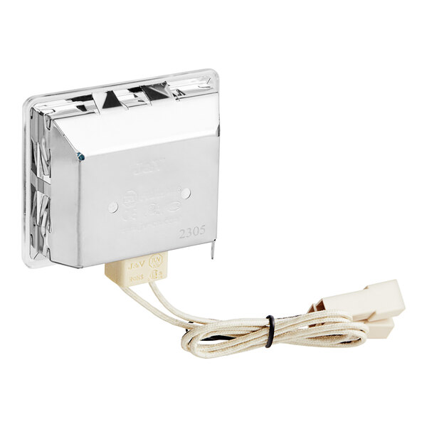 A silver rectangular Solwave oven cavity lamp with a white cord.