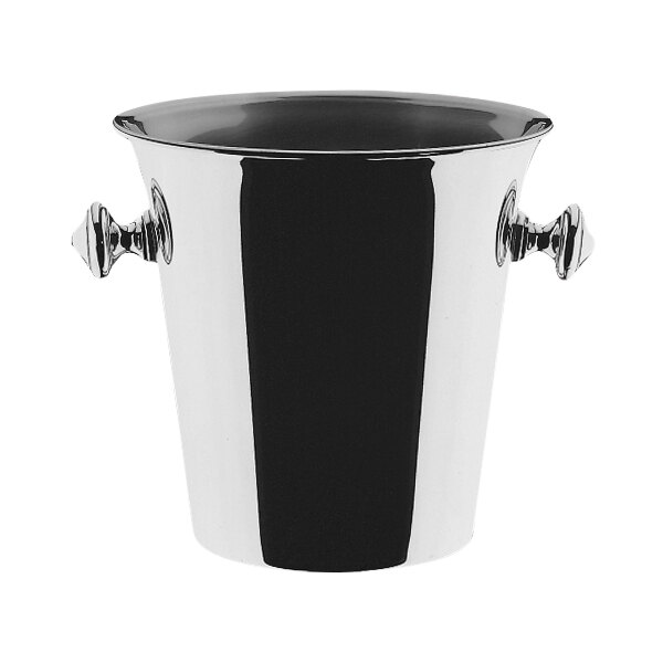 A silver WMF wine and champagne cooler with handles.
