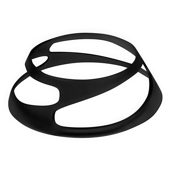 A black polycarbonate twist riser with a hole in it.