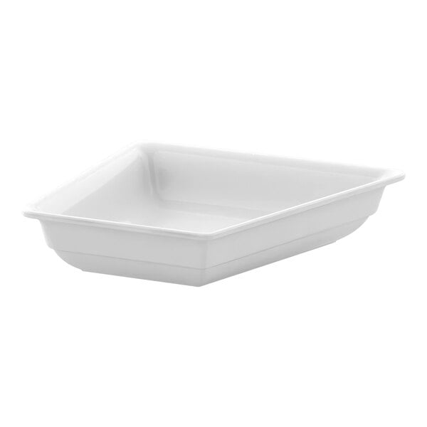 A white rectangular Hepp by Bauscher porcelain display dish.