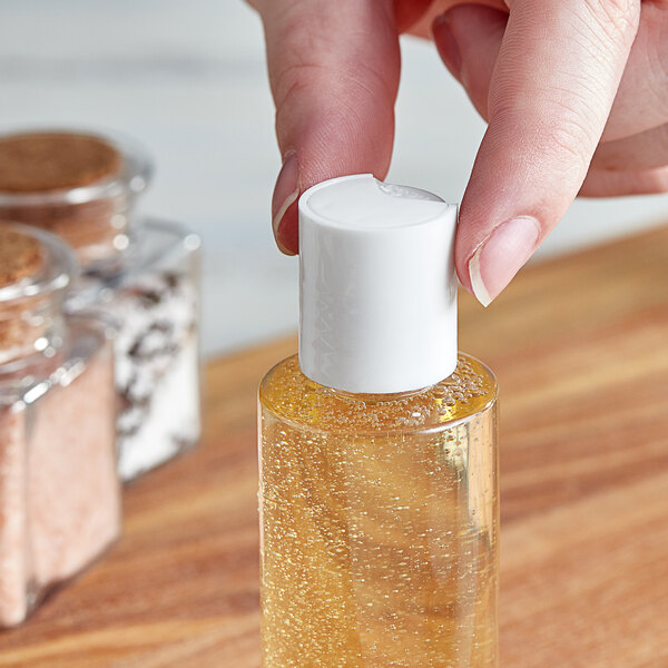 LID 20/410 DISC TOP LINERLESS WHITE 100PK