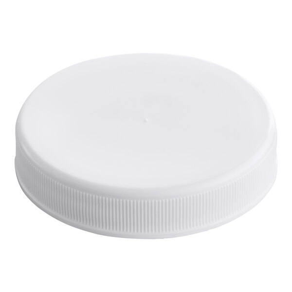 A white ribbed plastic cap with a foam liner.