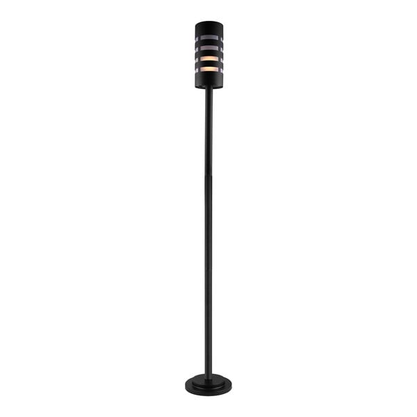 A black Canarm Tayla outdoor light post on a white background.