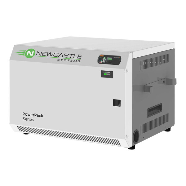 A white rectangular Newcastle Systems PowerMaxx PowerPack.